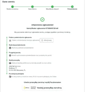Requesting and sending returns without printing